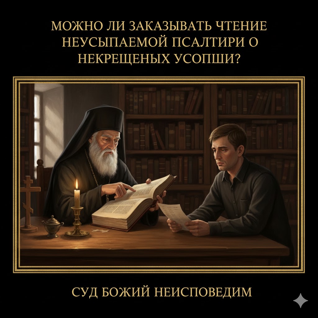 Можно ли заказывать чтение Неусыпаемой Псалтири о некрещеных усопших?