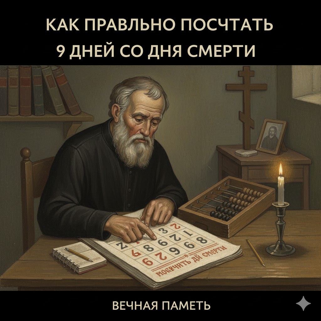 Как правильно посчитать 9 дней со дня смерти